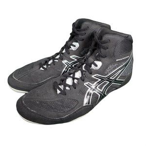 Asics Snapdown Black Wrestling Shoes Lace Up Men's Size 12.5